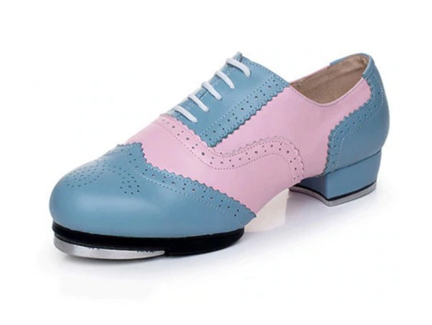 Tanzschuhe blau-rosa 35