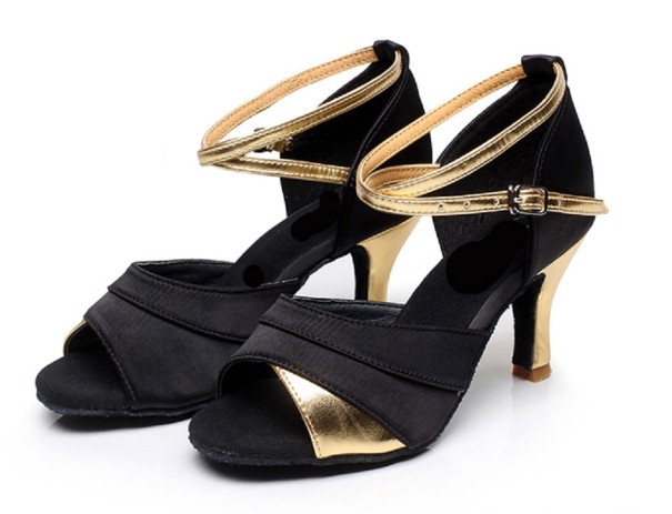 Tanzschuhe für Damen - Pumps A543 golden 34 7 cm