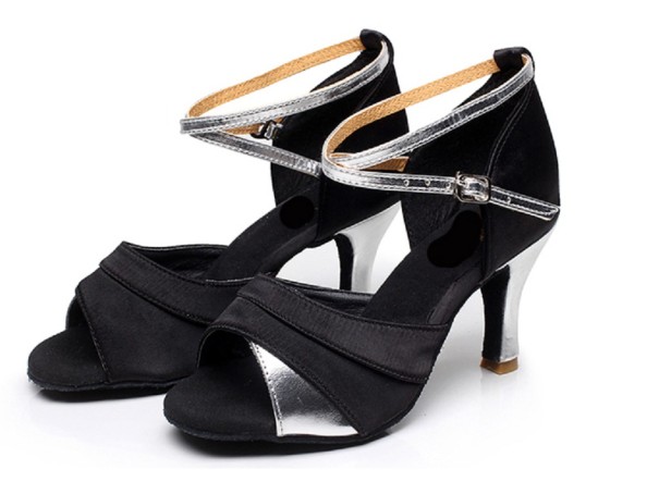 Tanzschuhe für Damen - Pumps A543 silbern 36 7 cm