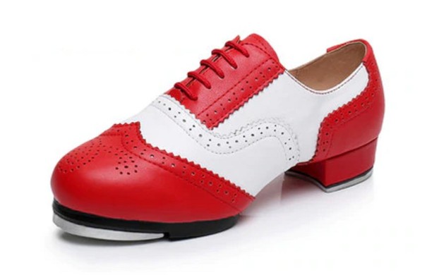 Tanzschuhe rot-weiß 36