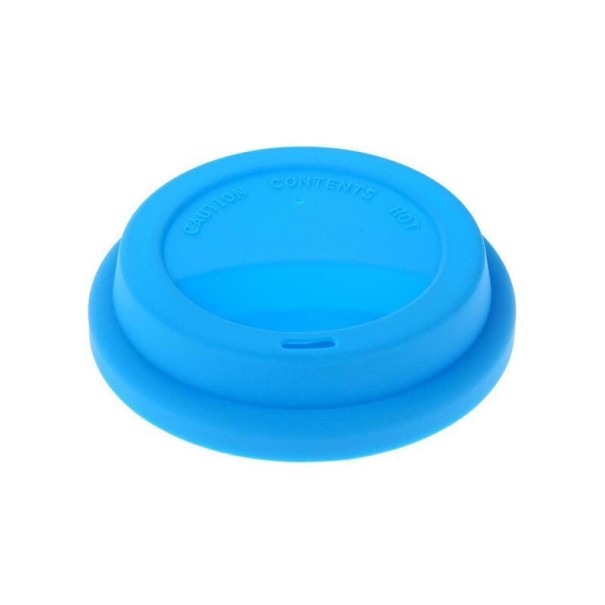 Tapa de taza de silicona azul