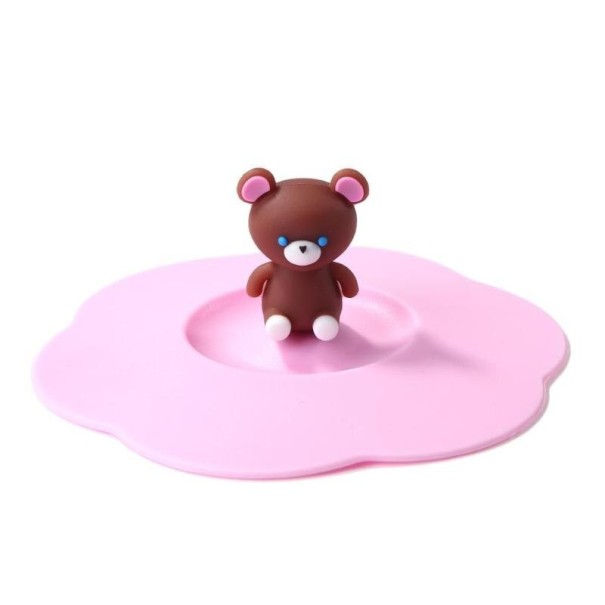 Tapa de taza de silicona con animal 8