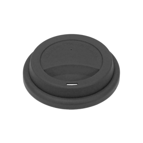 Tapa de taza de silicona negro Tapa de taza de silicona negro