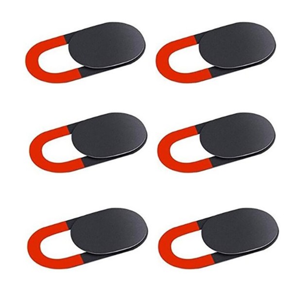 Tapas de seguridad para cámara web, 6 unidades negro