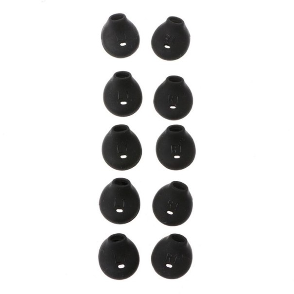 Tapas de silicona para auriculares Samsung S7 Edge 10 uds. negro