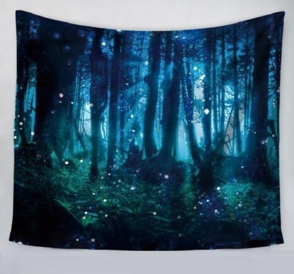 Tapeçaria de parede com motivo de floresta L