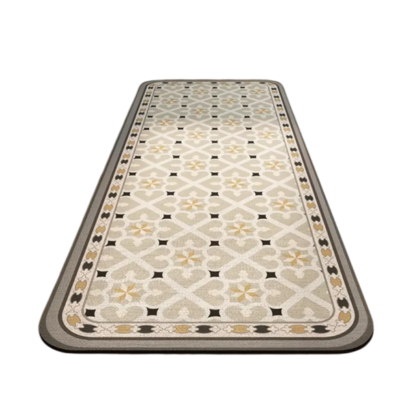 Tapete Antiderrapante 40 x 60 cm Padrão Retro de Azulejos Tapete Absorvente e Macio para Casa de Banho Tapete de Cozinha Tapete para Porta Decoração de Interiores 1