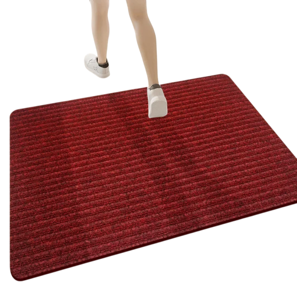 Tapete antiderrapante 50 x 80 cm Tapete absorvente para a cozinha, casa de banho e entrada Uso interior e exterior Resistente à água vermelho