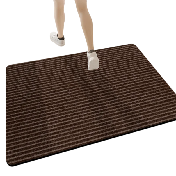 Tapete antiderrapante à prova de água 100 x 120 cm Tapete absorvente para hall de entrada, cozinha, casa de banho Espessura 2–3 mm Uso interior e exterior castanho