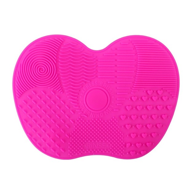 Tapete de silicone para limpeza de pincéis rosa escuro