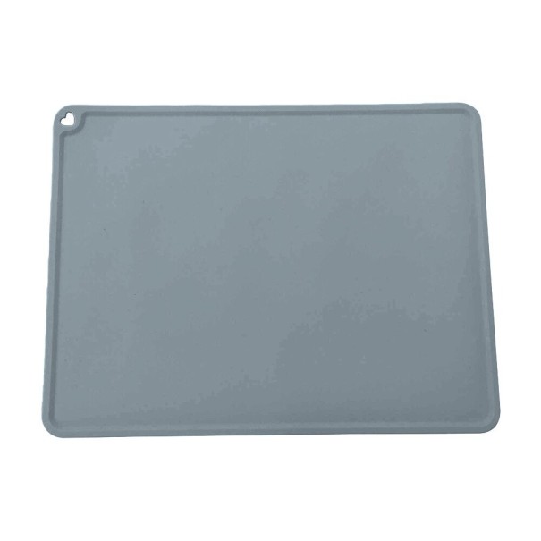 Tapete para tigelas de cães e gatos cinzento