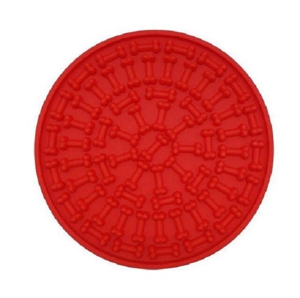 Tapis à lécher pour chiens et chats C806 rouge
