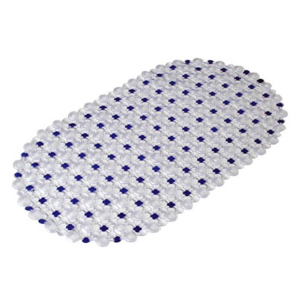 Tapis antidérapant pour douche bleu foncé