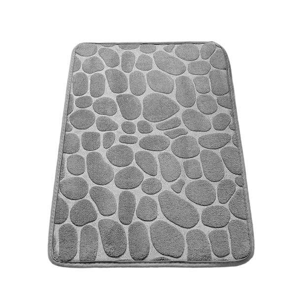 Tapis antidérapant pour salle de bain 60 x 40 cm gris