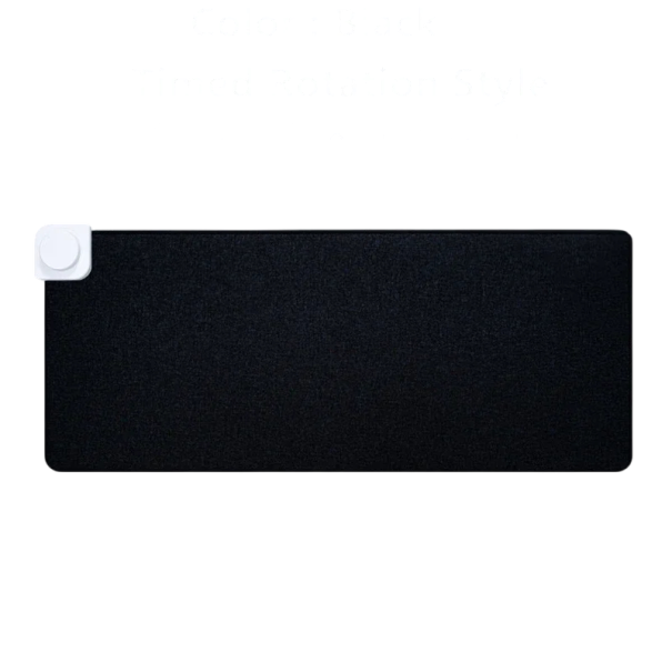 Tapis chauffant pour souris et clavier 80 x 33 cm Chauffage électrique intelligent Interrupteur sur le côté gauche Pour bureau à domicile noir