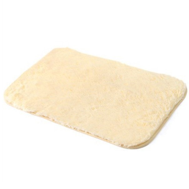 Tapis de bain en microfibre beige