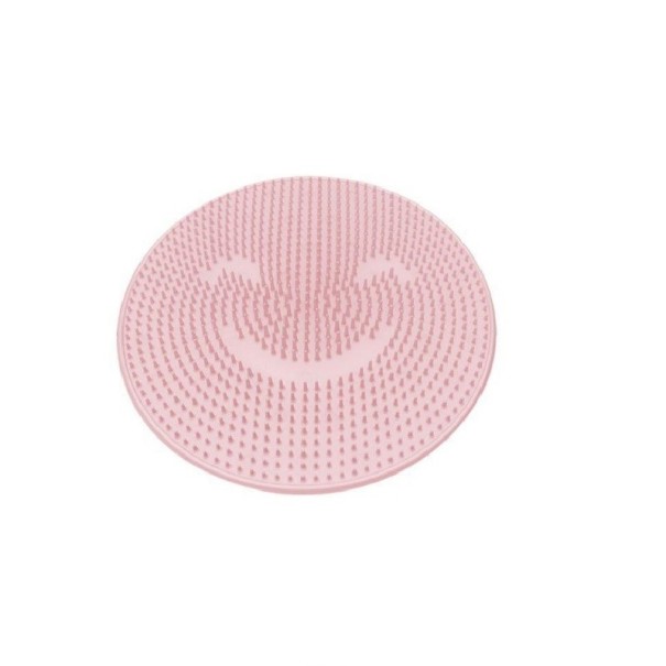 Tapis de bain rond de massage rose
