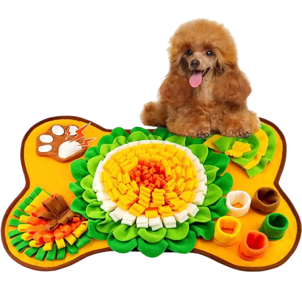 Tapis de fouille pour chiens et chats 64 x 43 cm Tapis en polyester pour friandises pour une alimentation lente et un entraînement interactif 1