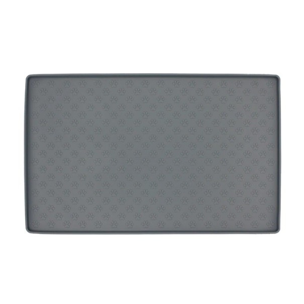 Tapis de gamelle pour chiens et chats gris XL