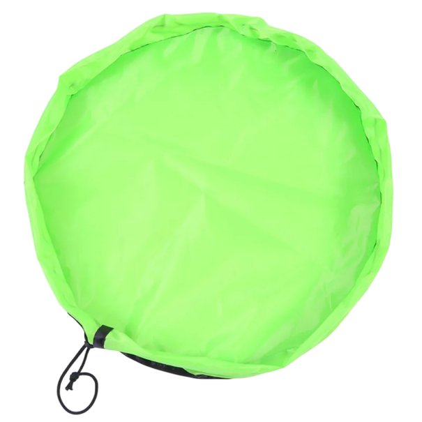 Tapis de jeu et sac de rangement Ø 50 cm Tapis de rangement pratique pour jouets en tissu oxford résistant Organisation portable vert