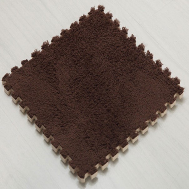 Tapis de puzzle 10 pièces marron foncé