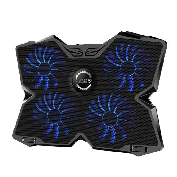 Tapis de refroidissement rétroéclairé pour ordinateur portable K2012 bleu