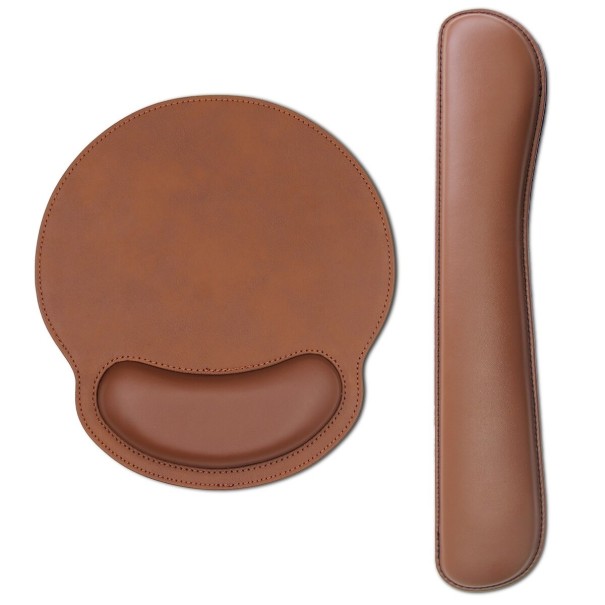 Tapis de souris avec repose-poignet pour clavier K2429 marron