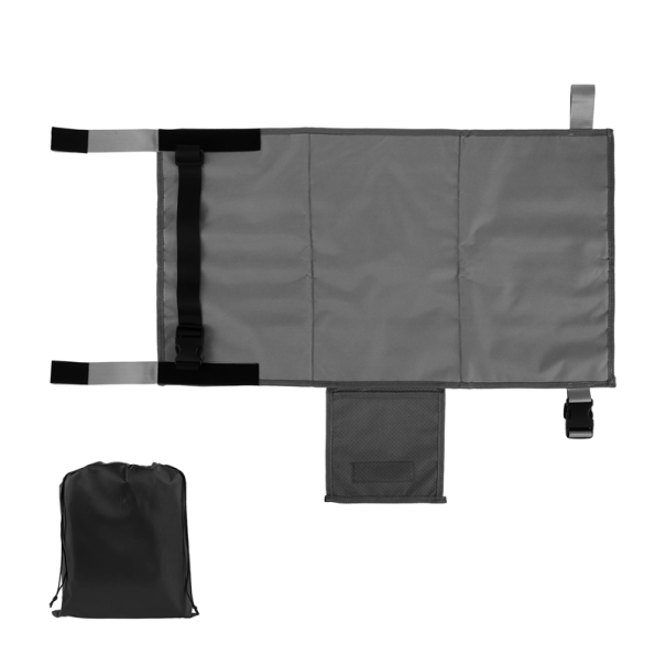 Tapis de voyage pour enfants dans l'avion 79 x 44 cm Organisateur pour table rabattable Tapis de jeu pratique en polyester gris