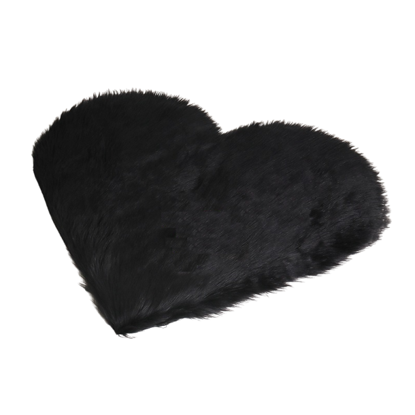 Tapis en forme de cœur 30x40 cm noir