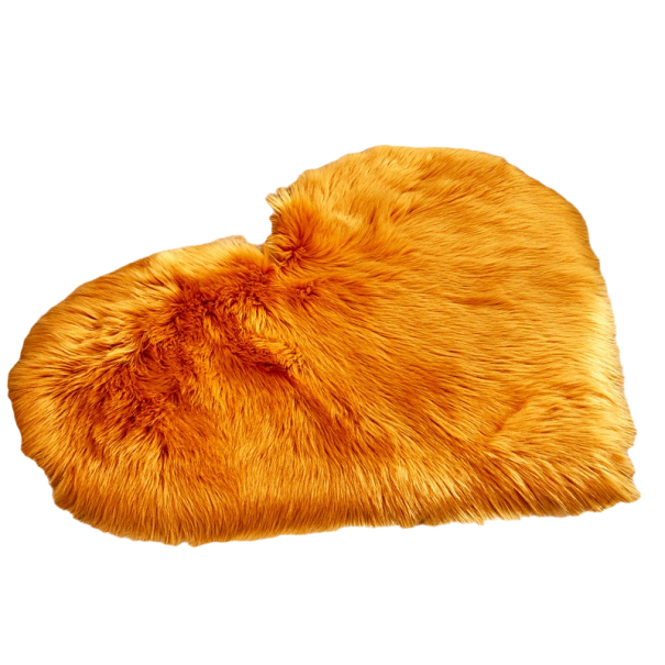 Tapis en forme de cœur 30x40 cm orange
