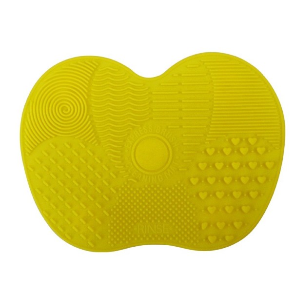 Tapis en silicone pour le nettoyage des pinceaux jaune