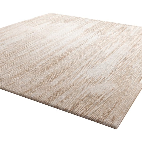 Tapis Minimaliste Rectangulaire À Motif Rayé 160 x 80 cm Polyester Beige Pour le Salon et la Chambre Tapis de Lit 1