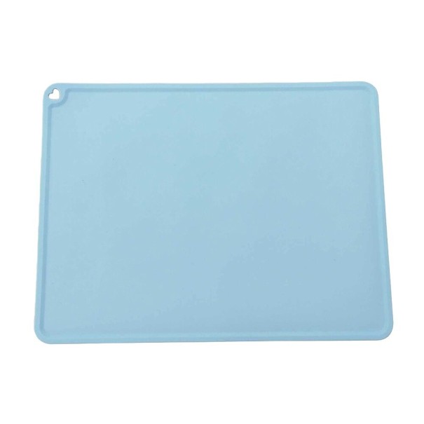 Tapis pour gamelles pour chiens et chats bleu