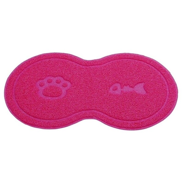 Tapis sous bol pour chiens et chats C749 rose foncé