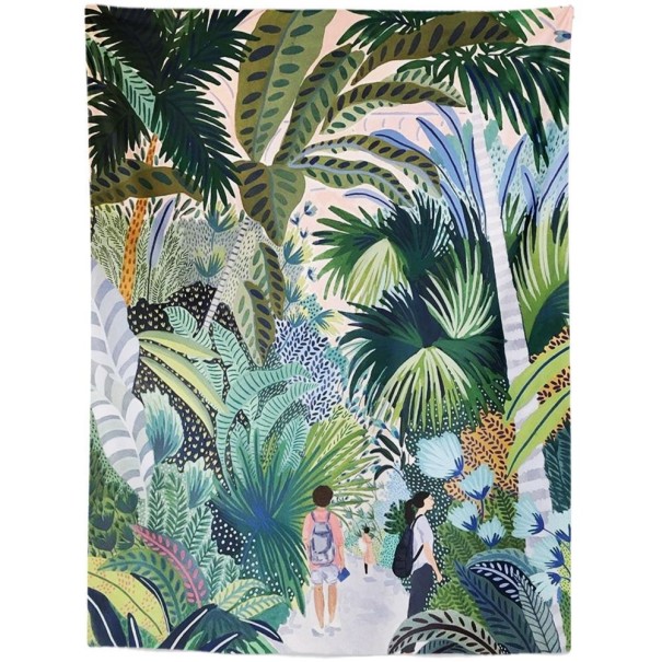 Tapisserie murale avec des feuilles 5