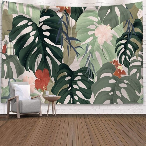 Tapisserie murale avec des feuilles tropicales S 3