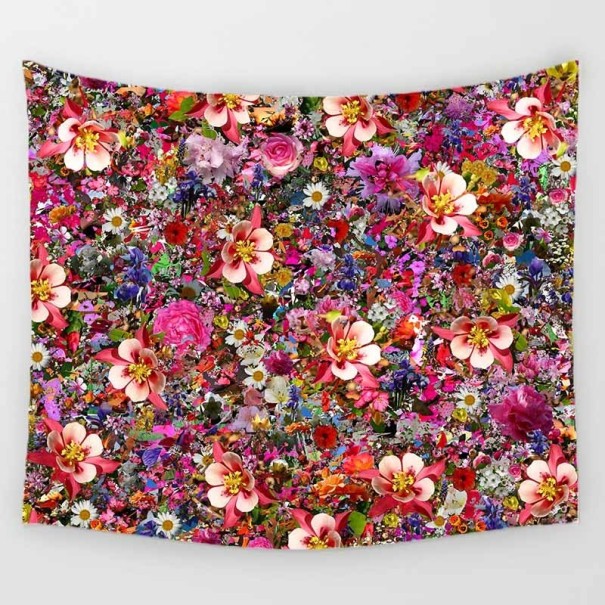 Tapisserie murale avec motif floral C512 1