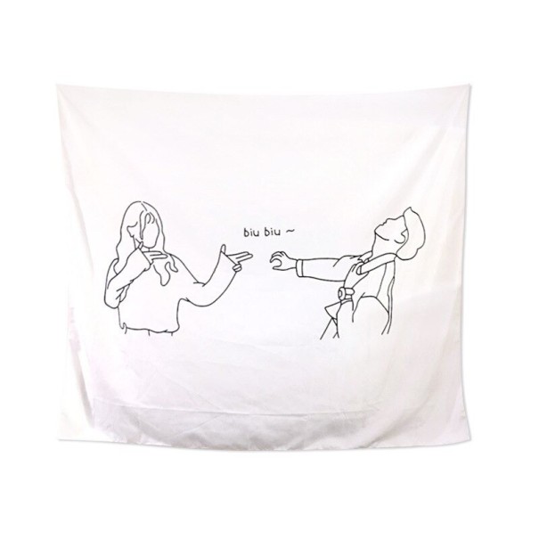 Tapisserie murale couple amoureux L 2