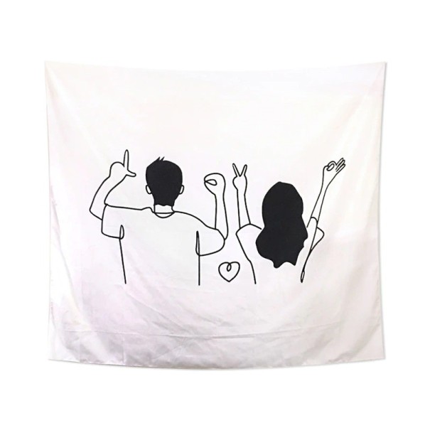 Tapisserie murale couple amoureux S 4