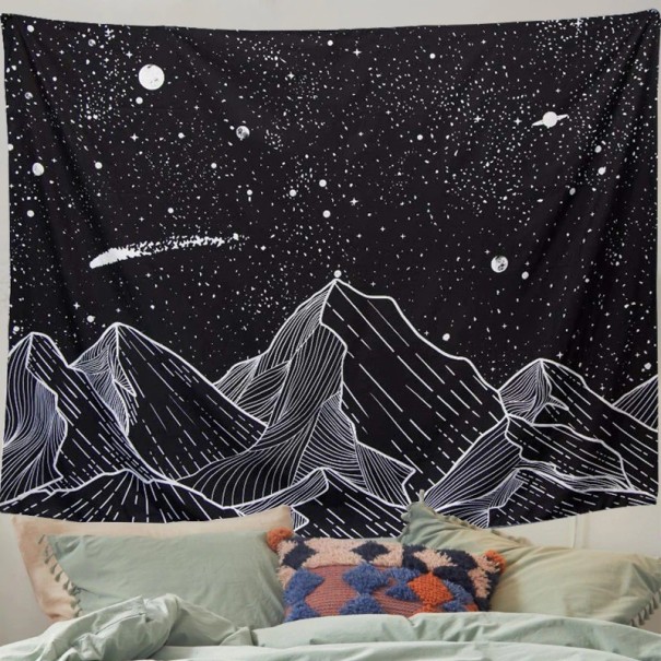 Tapiz de pared con motivo de montaña XXL