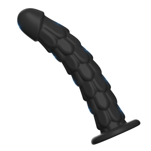 Tapón anal de silicona tamaño L con escamas para una estimulación placentera y un fácil mantenimiento, empaquetado discretamente para su máxima comodidad. 1