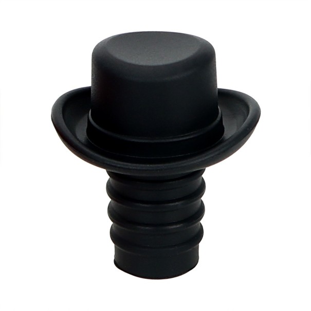 Tapón de silicona para botellas negro