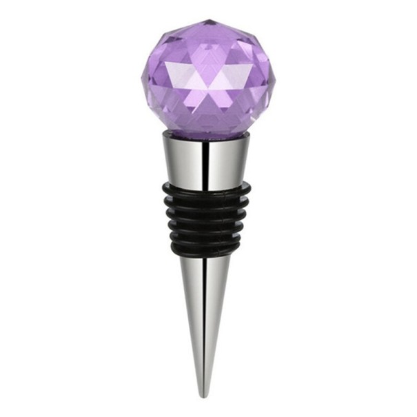 Tapón de vino de cristal morado claro