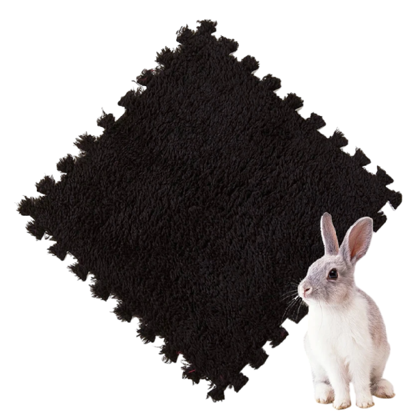 Tappetini riscaldanti per animali domestici 10 pz 30 x 30 cm Isolamento termico Pannelli in schiuma con bordi a puzzle Piastrelle morbide per pavimenti nero