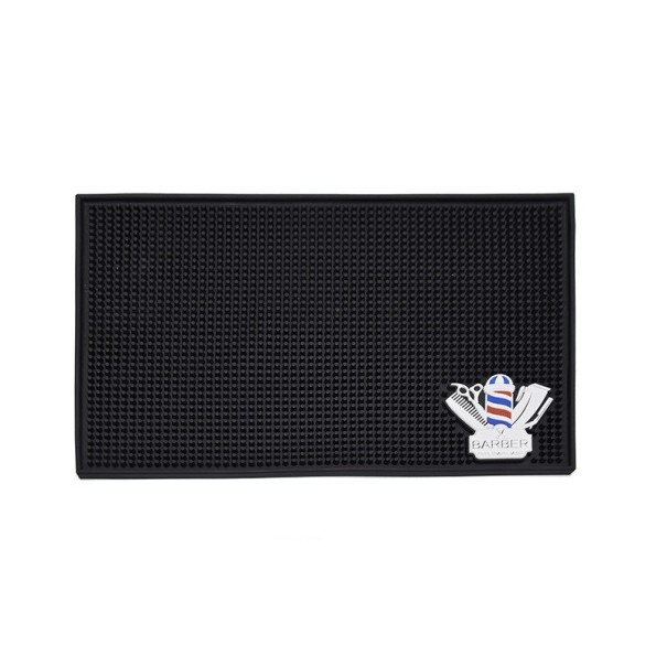 Tappetino antiscivolo per strumenti da parrucchiere Tappetino in silicone facilmente lavabile Tappetino impermeabile per attrezzature da barbiere 34 x 0,5 x 23,5 cm 1