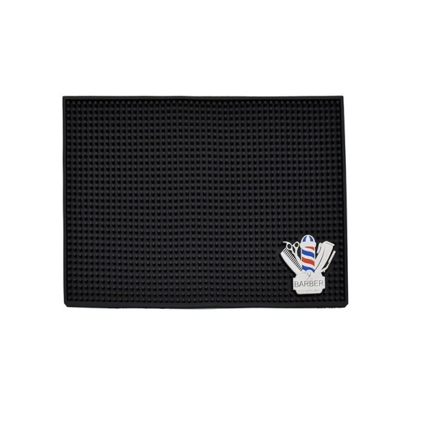 Tappetino antiscivolo per strumenti da parrucchiere Tappetino in silicone facilmente lavabile Tappetino impermeabile per attrezzi da barbiere 44,5 x 0,8 x 30 cm 1