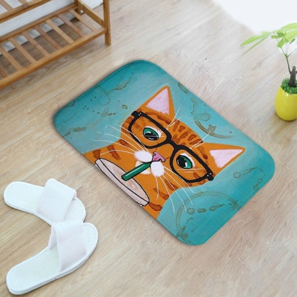 Tappetino da bagno con motivo di gatto 9