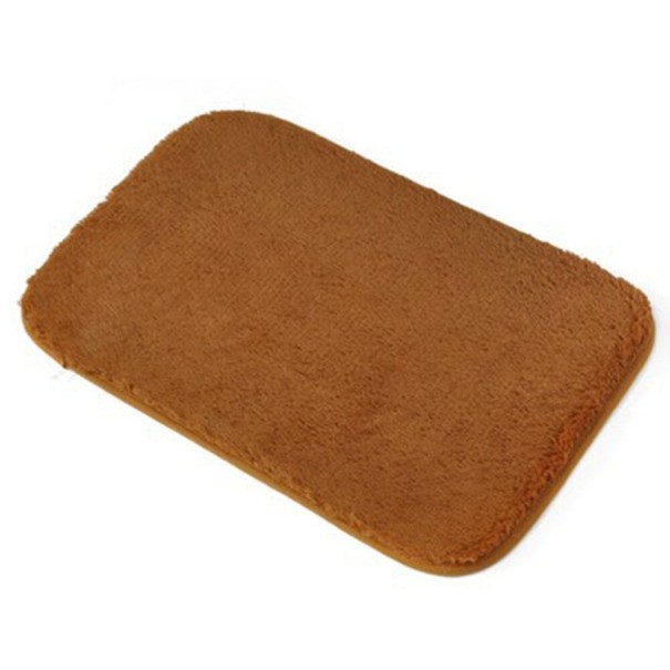 Tappetino da bagno in microfibra marrone