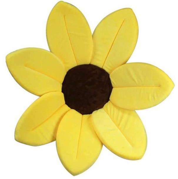 Tappetino da bagno per bambini a forma di fiore J3134 giallo