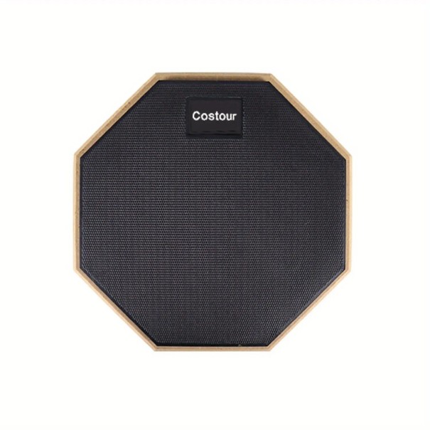 Tappetino da esercizio silenzioso per batteria 20x0,7x2,5 cm Tappetino fonoassorbente in gomma a tre strati reversibile da 8 pollici nero